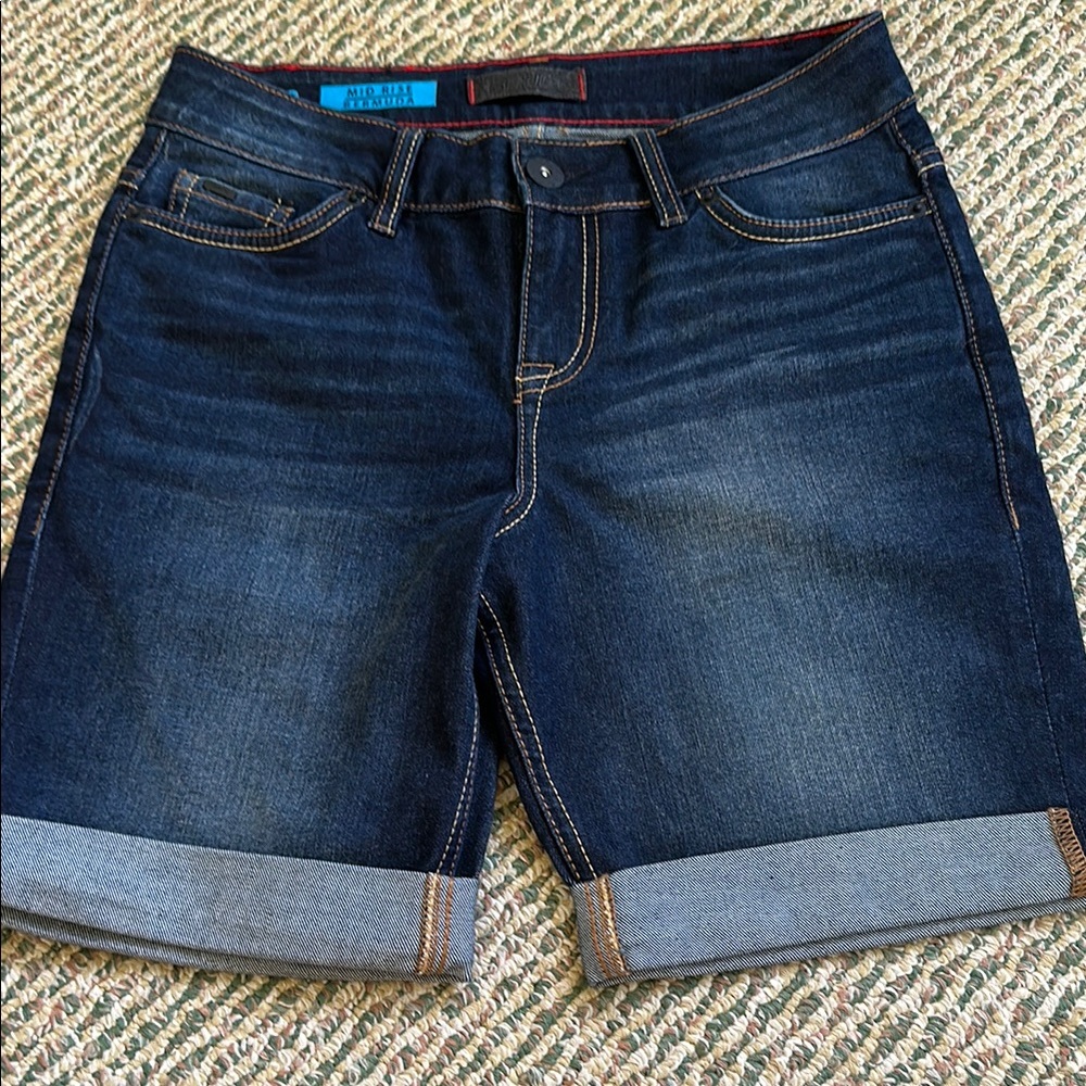Gramicci Dark Blue Performance Denim Shorts with cool max and thermolite-new